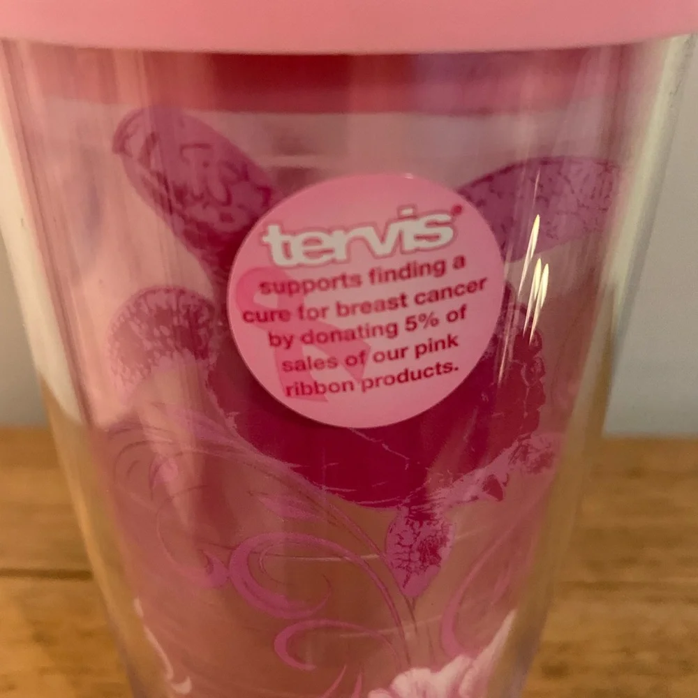 Tervis Tumbler Guy Harvey Pink Ribbon Breast Cancer Awareness Wrap 16oz NEW